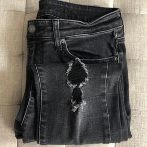 American Eagle Flex Fit Ripped Black Jeans - 32x32